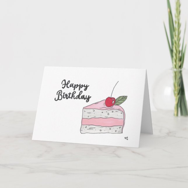 Happy Birthday Cake 2 - Card (Front)