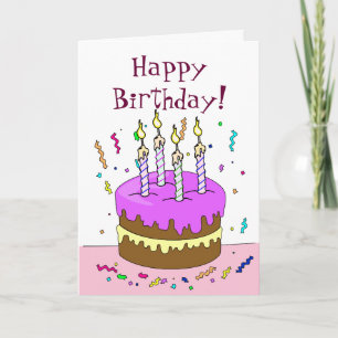 Happy Birthday! Cake 4 YEAR Card