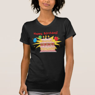 Happy Birthday Cake and Balloons T-Shirt