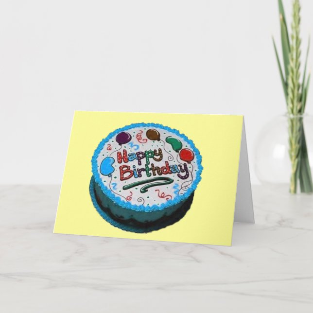 Happy Birthday Cake Card (Front)