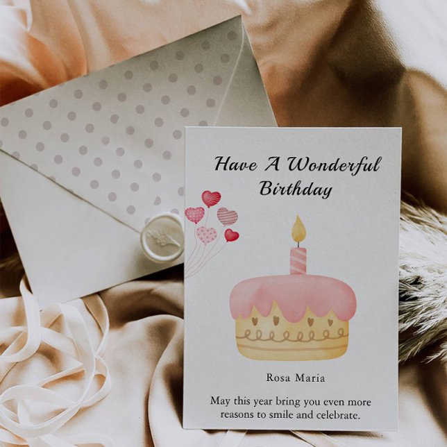 Happy Birthday Cake Card (Happy Birthday Cake Card)