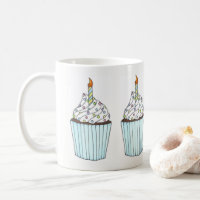 Happy Birthday Cake Cupcake Candle Sprinkles Party