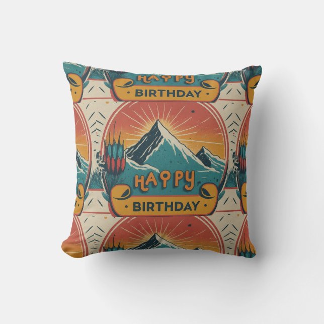 Happy Birthday Cake Cushion (Front)