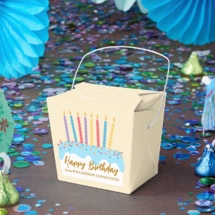 Happy Birthday Cake Custom Office Party Fortune Favour Box