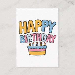 Happy Birthday Cake Enclosure Card