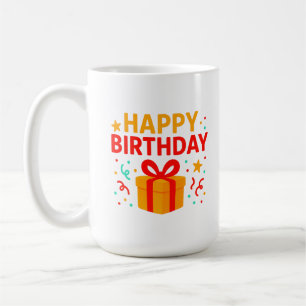 Happy Birthday Cake Graphic Coffee Mug