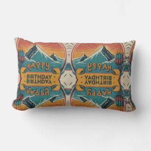 Happy Birthday Cake  Lumbar Cushion