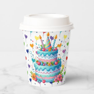 Happy Birthday Cake Paper Cups