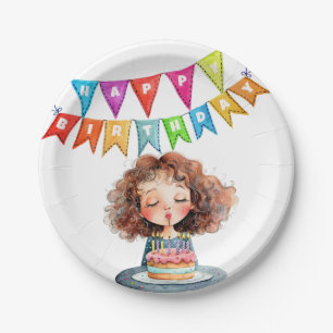 Happy Birthday Cake Paper Plate