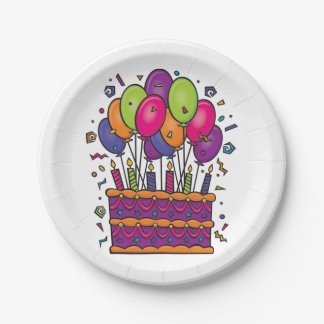 Happy Birthday Cake Party Plates #1