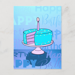 Happy Birthday Cake Postcard
