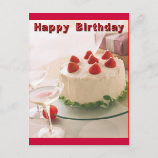 Happy Birthday Cake Postcard