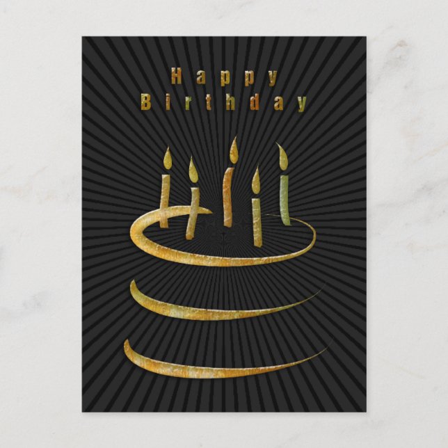 Happy Birthday! Cake Postcard (Front)