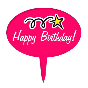 Happy Birthday Cake Topper / Cupcake Pick