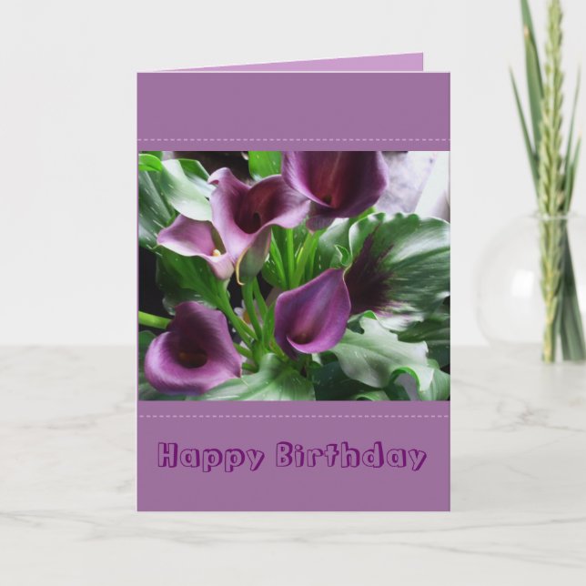 Happy Birthday - Calla lily Card (Front)