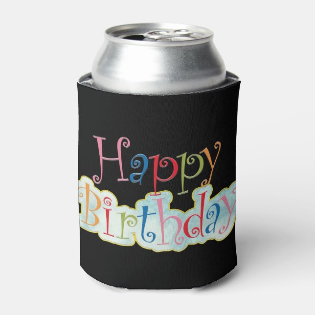 Happy Birthday Can Cooler (Can Front)
