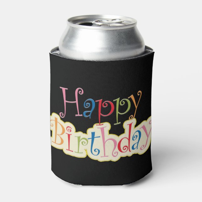 Happy Birthday Can Cooler (Can Front)
