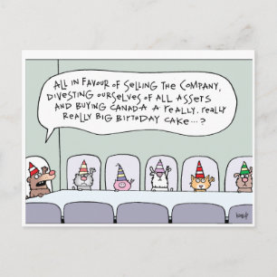 Happy Birthday Canada! by harrop - 150-12 Postcard