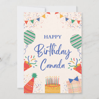 Happy Birthday Canada Holiday Card