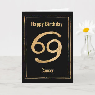 Happy Birthday Cancer zodiac astrology star sign Card