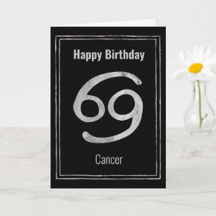 Happy Birthday Cancer zodiac star sign astrology   Card