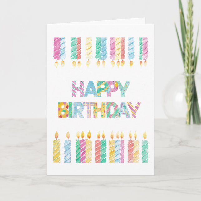 Happy Birthday Candles greeting card (Front)