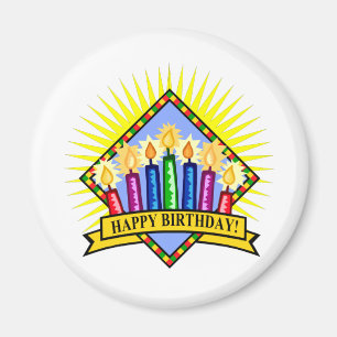 Happy Birthday Candles Magnet