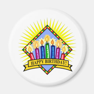 Happy Birthday Candles Magnet