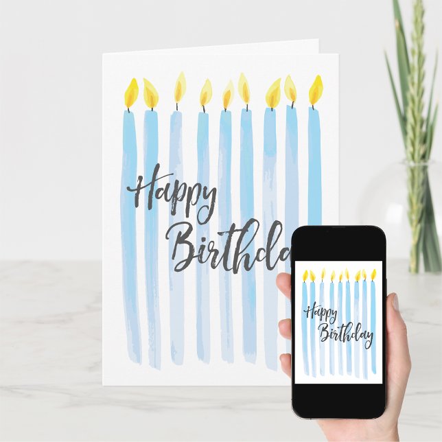 Happy Birthday Candles - Personalise Card (Creator Uploaded)
