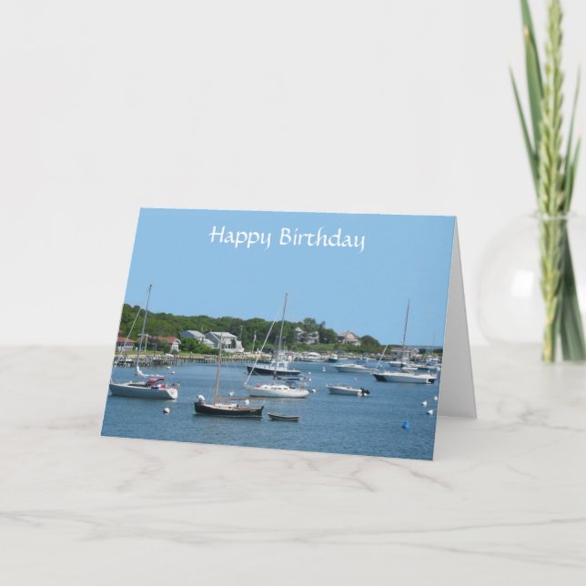 Happy Birthday Cape Cod MA Greeting Card (Front)