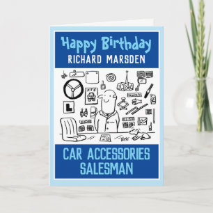 Happy Birthday Car Accessories Salesman Card