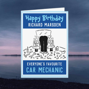 Happy Birthday Car Mechanic Card