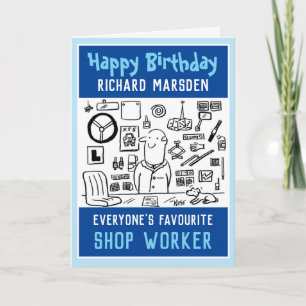 Happy Birthday Car Parts Salesman Card