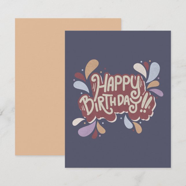 Happy Birthday Card (Front/Back)