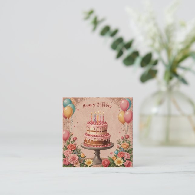 Happy Birthday Card (Standing Front)