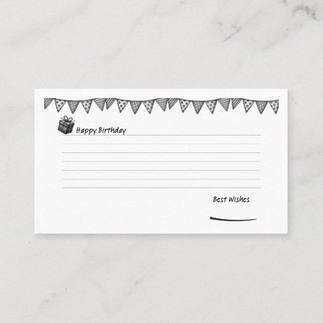 Happy Birthday Card (Back)