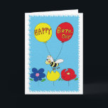 Happy Birthday Card<br><div class="desc">Cute birthday bee greeting cards</div>