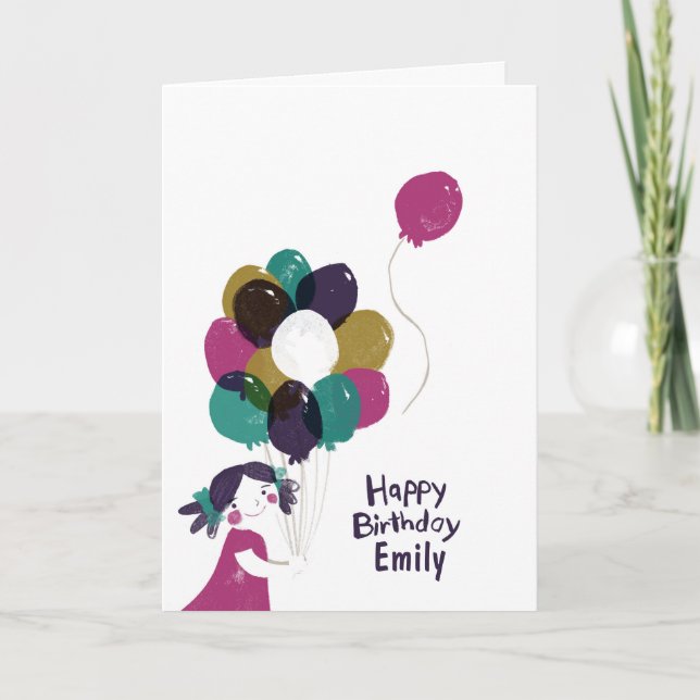 Happy Birthday Card Balloons (Front)