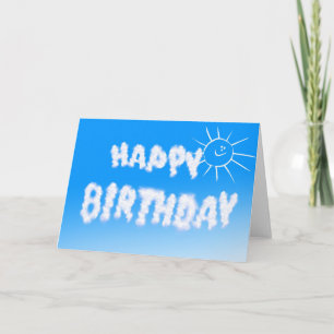 Happy Birthday Card - blue sky