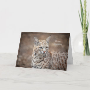 Happy Birthday Card Bobcat