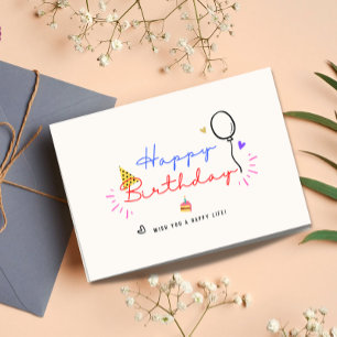 Happy birthday card , cute birthday card