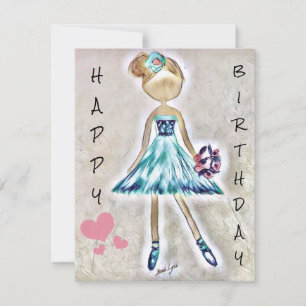 Happy Birthday card dancer Birthday Personalise it