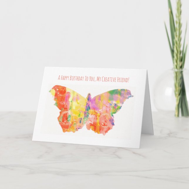 Happy Birthday Card For Artist Creative Friend (Front)