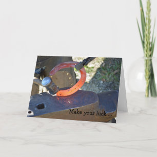 Happy Birthday Card: Forging a Horseshoe Card