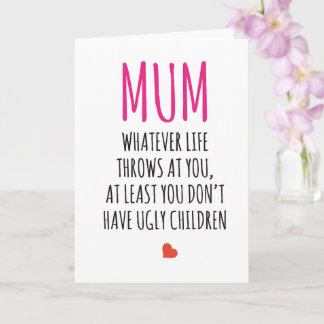 Happy Birthday Card Funny Joke Mum mothers day
