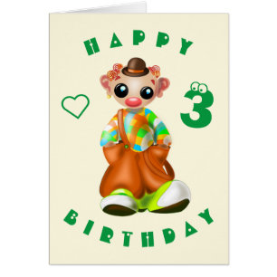 Happy Birthday Card Little Clown - Personalised