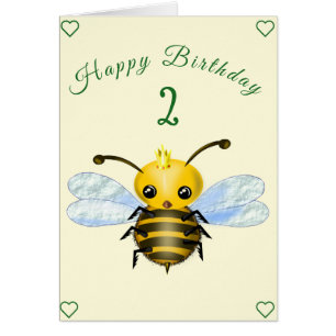 Happy Birthday Card Little Queen Bee