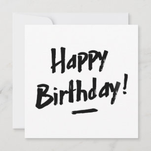 Happy Birthday card - Men - Monochrome