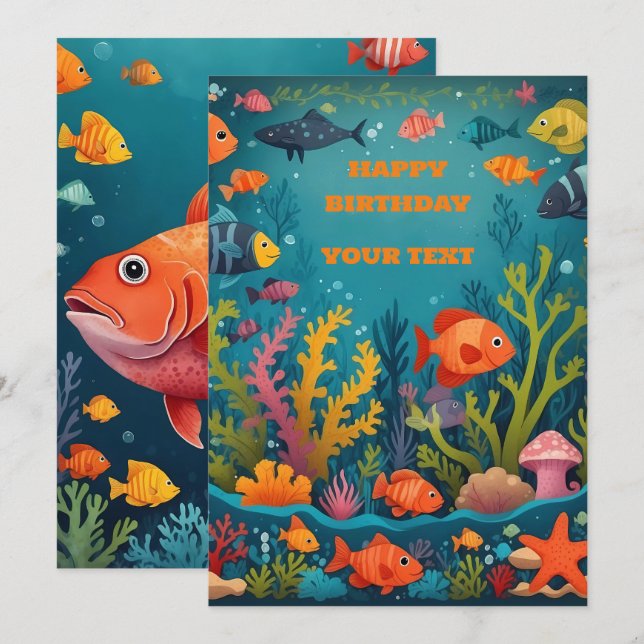 Happy Birthday Card - Personalise BD Card (Front/Back)