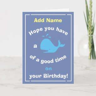 Happy Birthday Card - Personalise Front & Inside